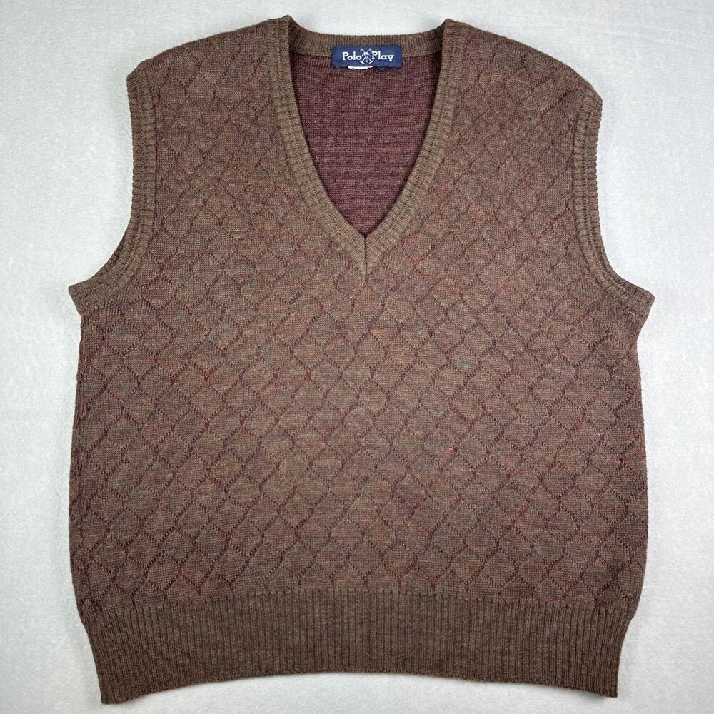 Polo Play By Ralph Lauren Wool Sweater Vest Multicolor Mens